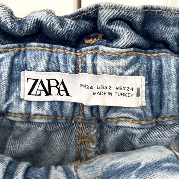 Zara Paper Bag Waist Mom Jeans - Picture 5 of 5